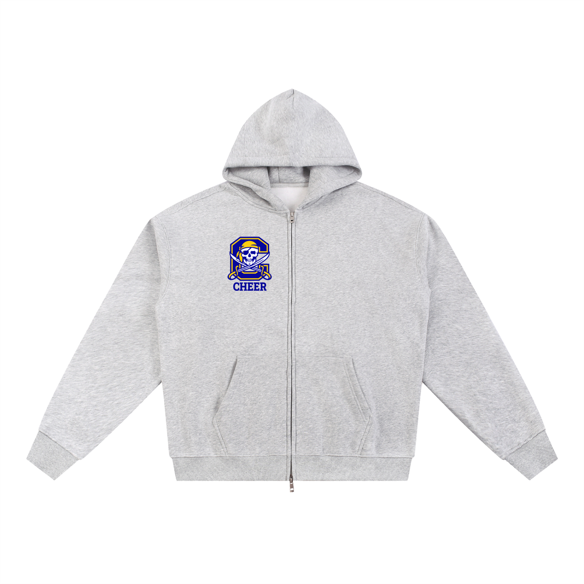 Simple Cyprus Essential Fleece Zip-Through Hoodie