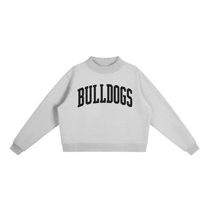 Essential Fleece Mock-Neck Crew Sweatshirt