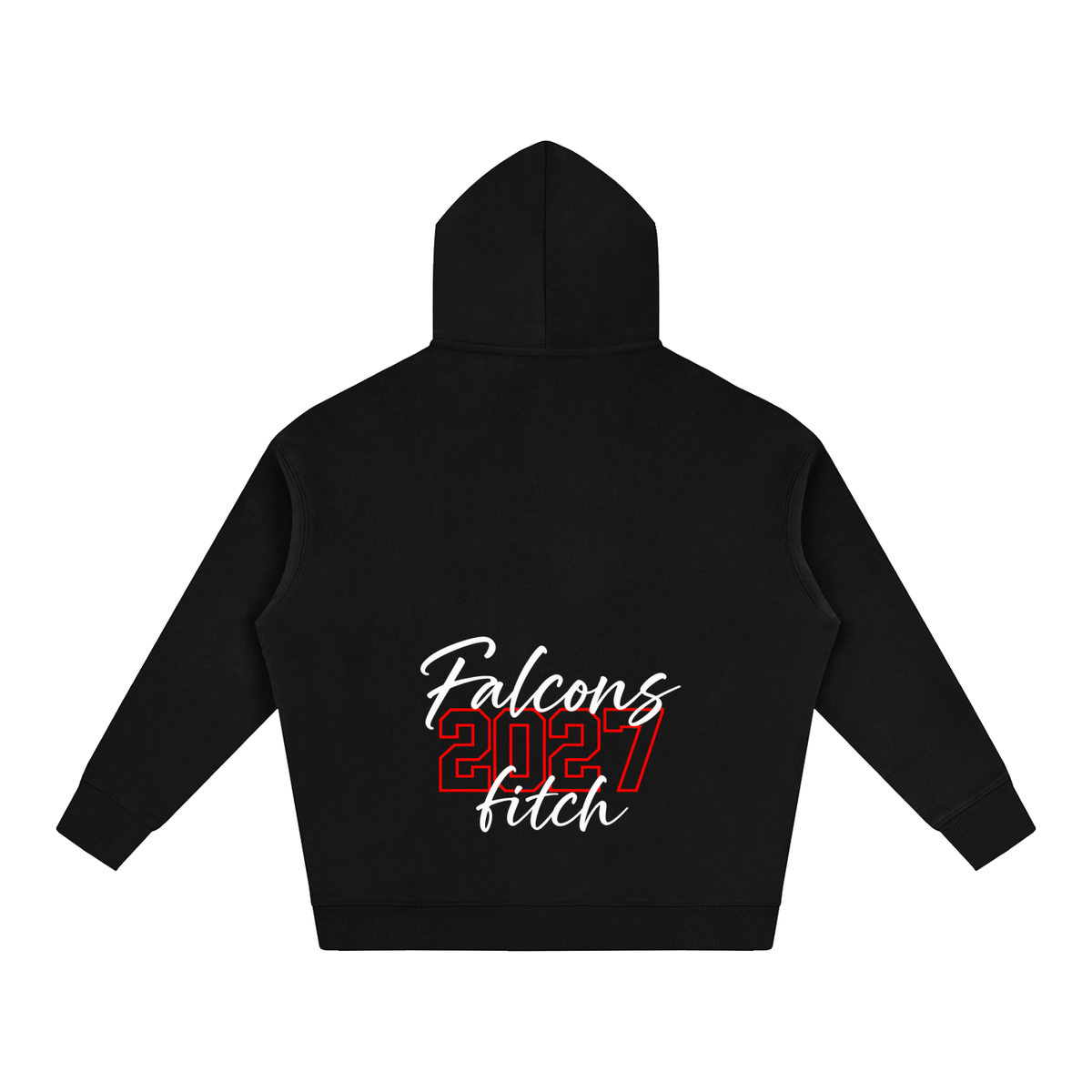 Cursive Front Fitch Oversize Fleeced Hoodie
