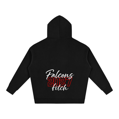 Cursive Front Fitch Oversize Fleeced Hoodie