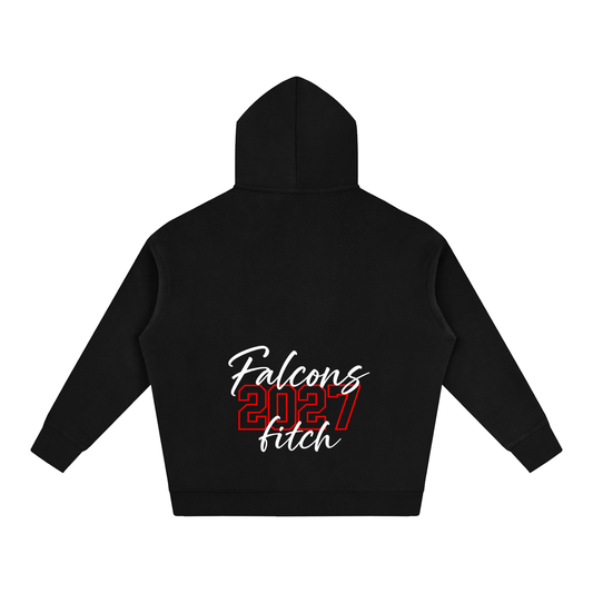 Cursive Front Fitch Oversize Fleeced Hoodie