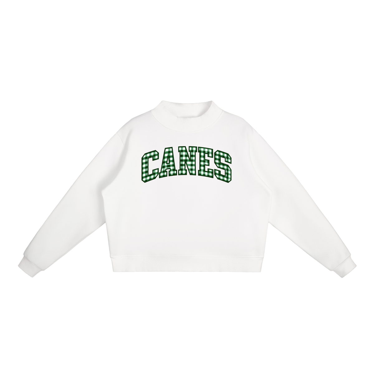 Gingham Westhampton Essential Fleece Mock-Neck Crew Sweatshirt