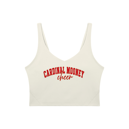Cursive Cardinal Mooney Women's V-Neck Yoga Sports Bra