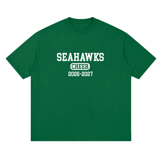 Old School Seahawks Oversized Drop Shoulder T-Shirt