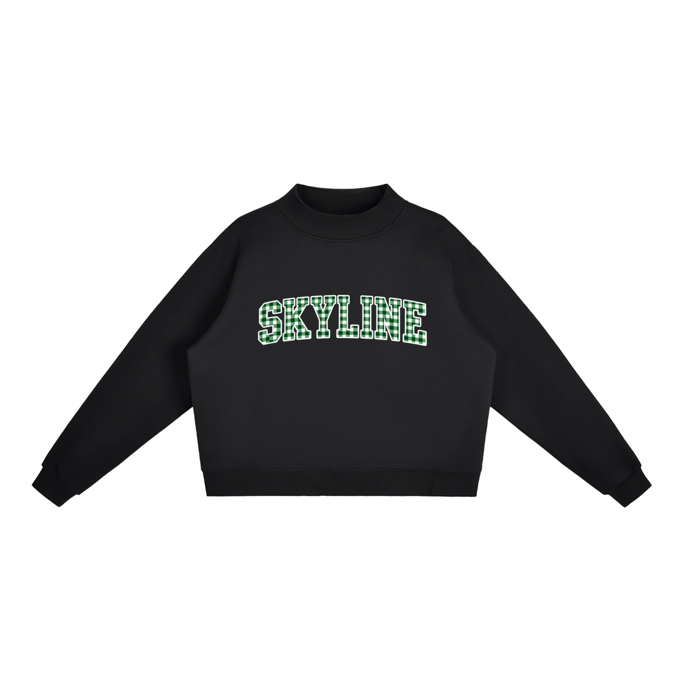 Essential Fleece Mock-Neck Crew Sweatshirt