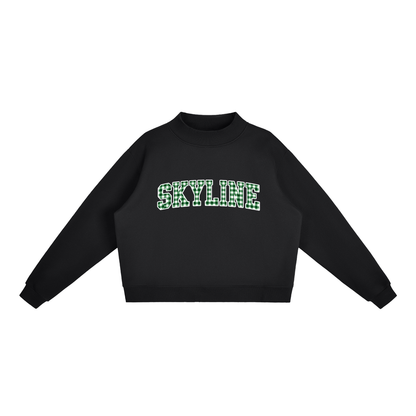 Essential Fleece Mock-Neck Crew Sweatshirt