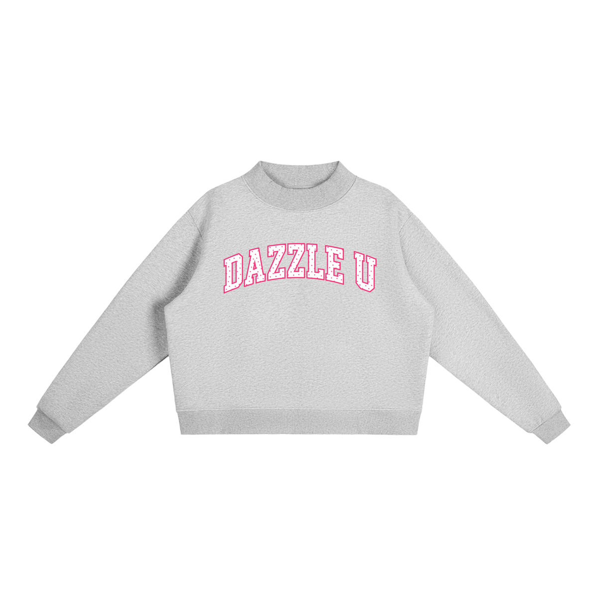 *NEW* Polka Dot Fleece Mock-Neck Crew Sweatshirt