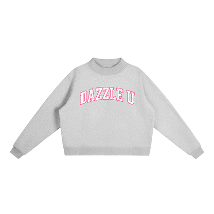 *NEW* Polka Dot Fleece Mock-Neck Crew Sweatshirt