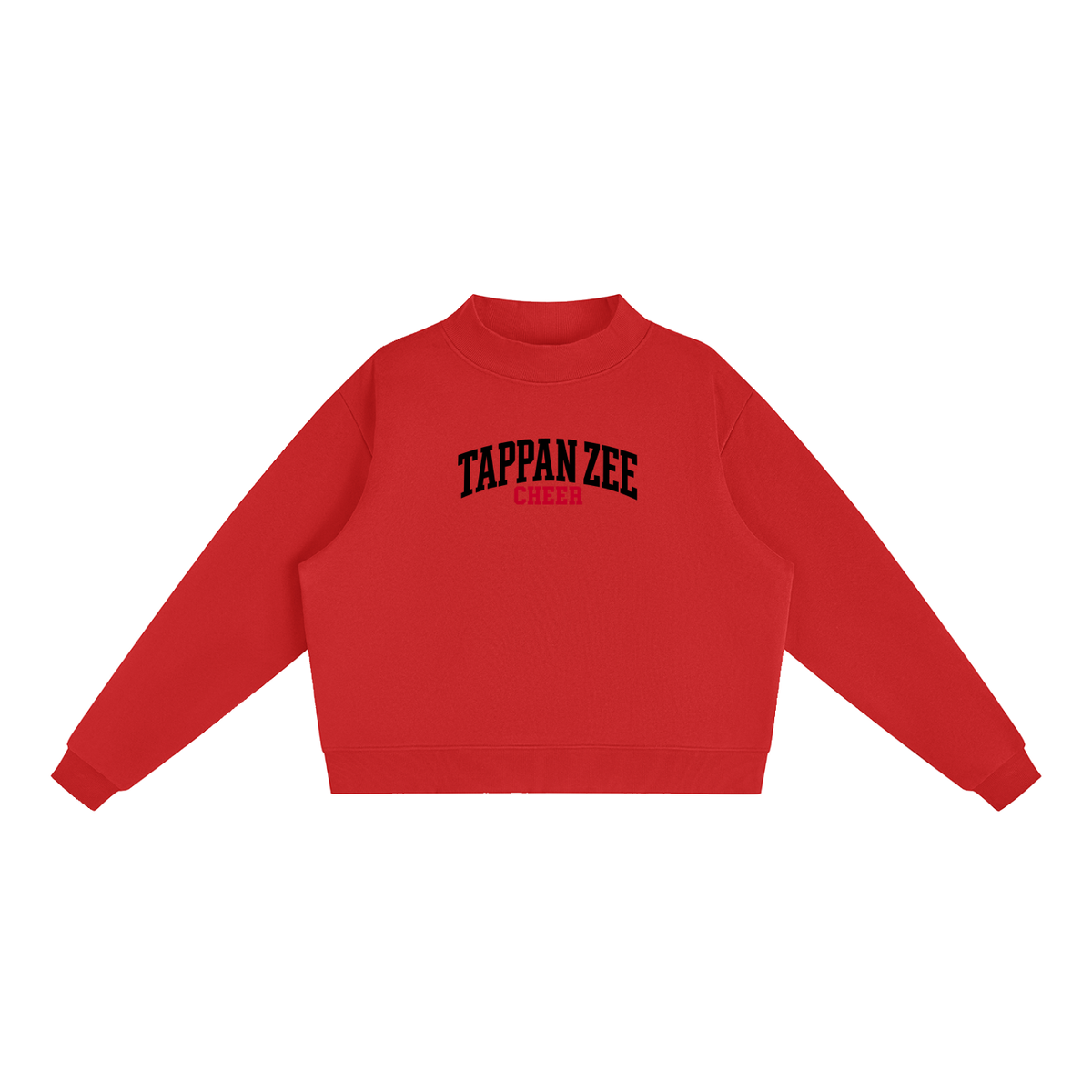 Basic 1 Tappan Zee Essential Fleece Mock-Neck Crew Sweatshirt (printed)