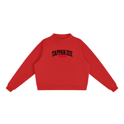 Basic 1 Tappan Zee Essential Fleece Mock-Neck Crew Sweatshirt (printed)