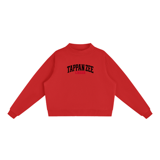 Basic 1 Tappan Zee Essential Fleece Mock-Neck Crew Sweatshirt (printed)