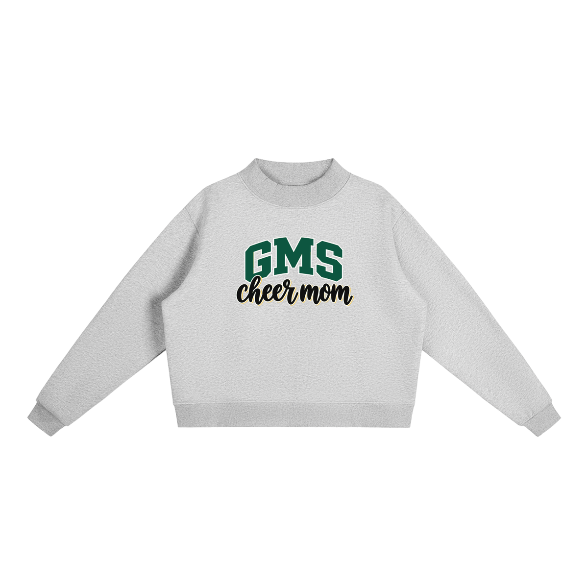 Cheer Mom Gladeville Essential Fleece Mock-Neck Crew Sweatshirt (printed)