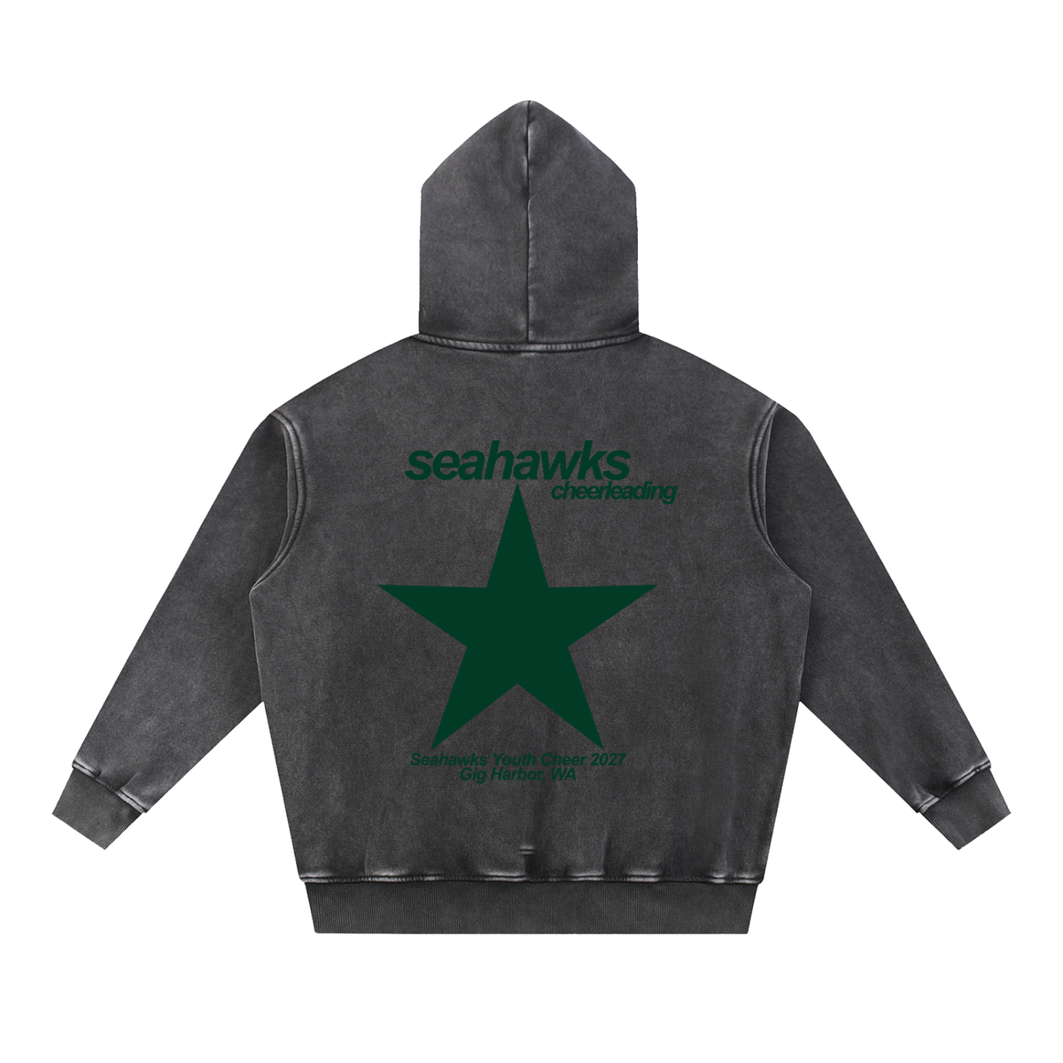 Big Star Seahawks Snow Wash Fleece Oversize Hoodie
