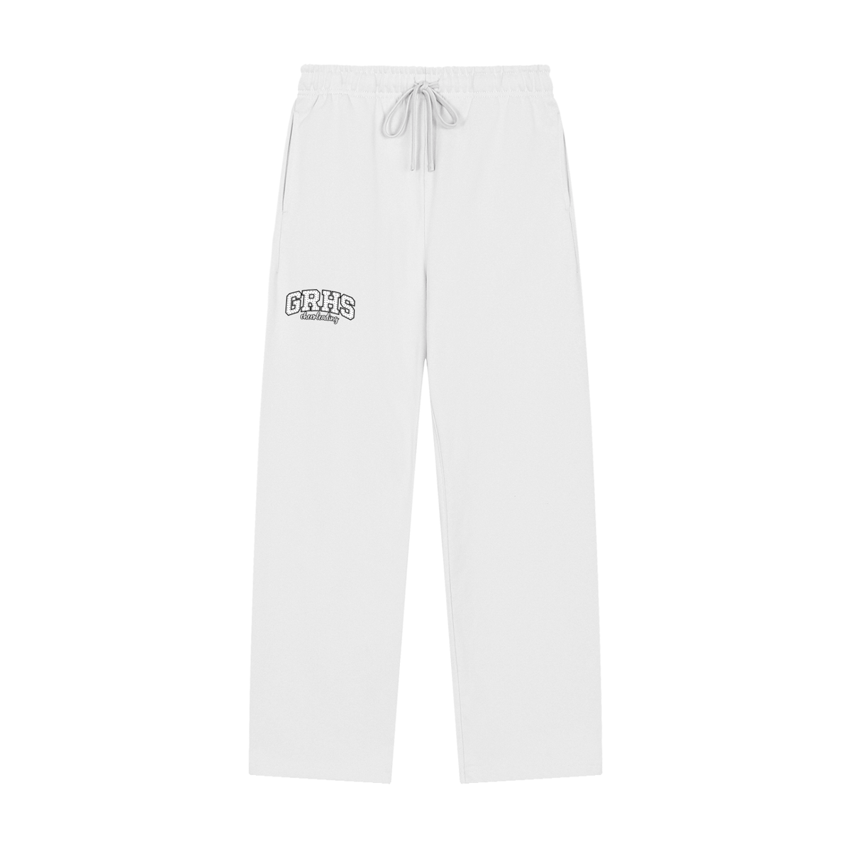 Solid Color Straight-Leg Sweatpants