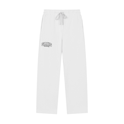 Solid Color Straight-Leg Sweatpants