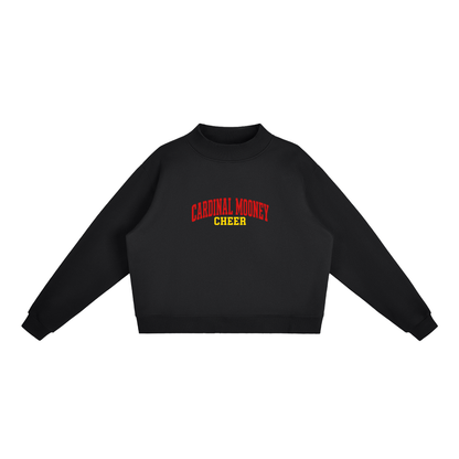Basic 1 Cardinal Mooney Essential Fleece Mock-Neck Crew Sweatshirt