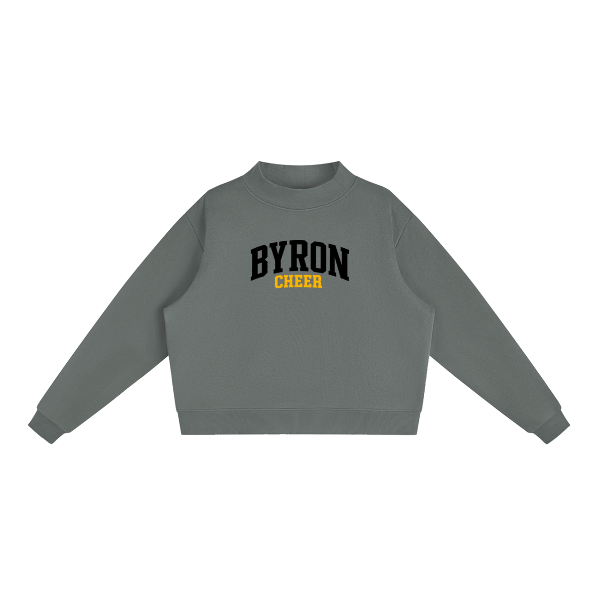 Basic 1 Byron Essential Fleece Mock-Neck Crew Sweatshirt (printed)