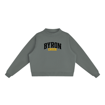 Basic 1 Byron Essential Fleece Mock-Neck Crew Sweatshirt (printed)