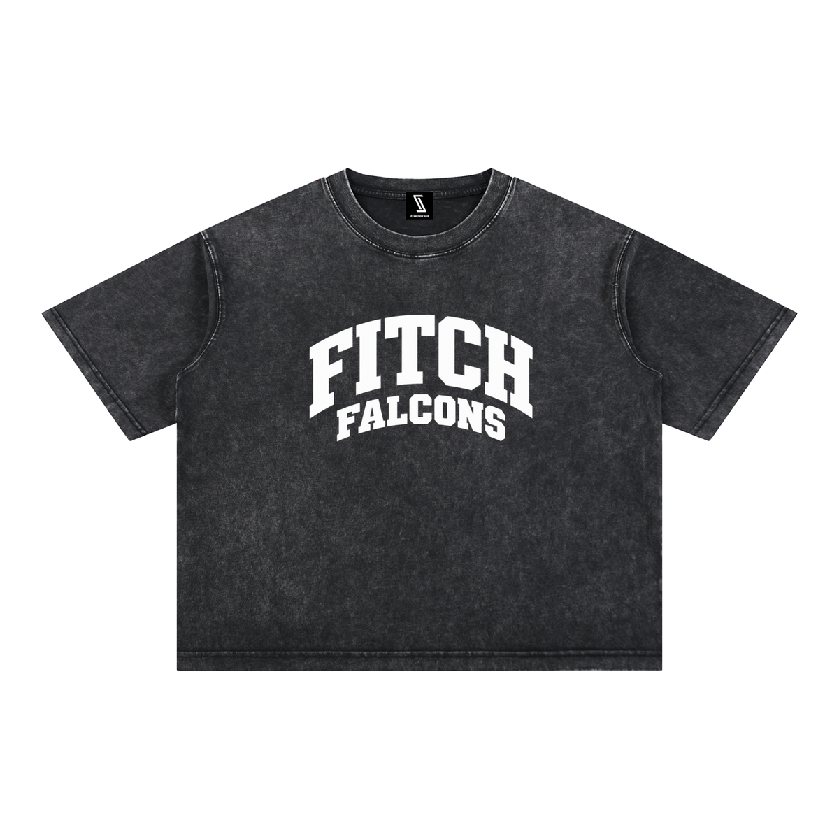 Basic 2 White Fitch Mineral Wash Boxy Cotton T-Shirt