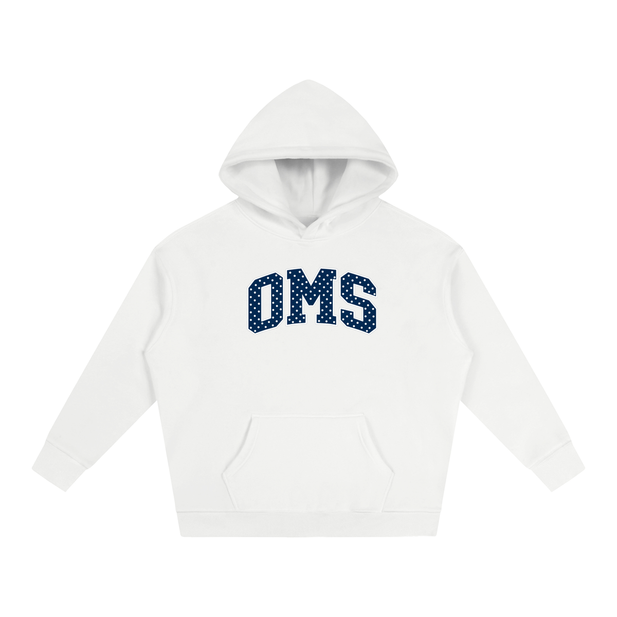Polka Dot Oakland Middle Oversize Fleeced Hoodie