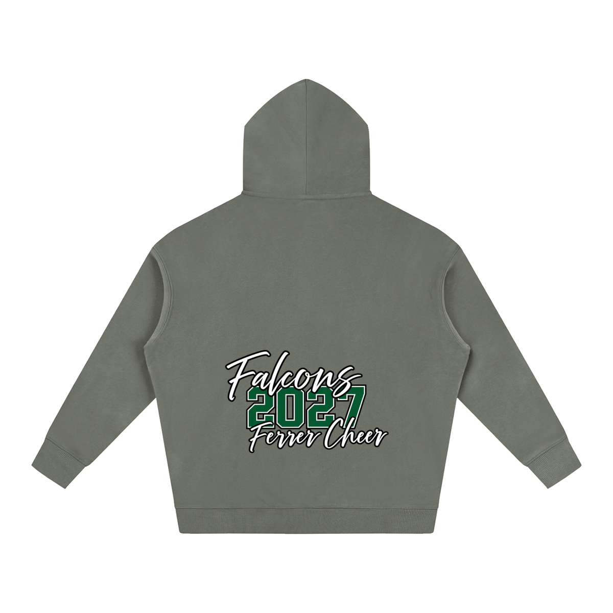 Cursive Front St Vincent Ferrer Oversize Fleeced Hoodie