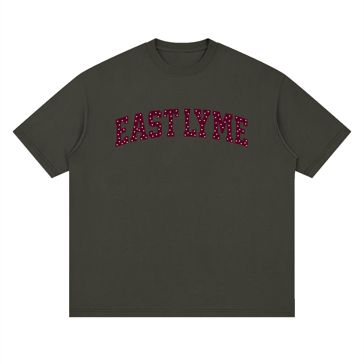 Polka Dot East Lyme Oversized Drop Shoulder T-Shirt