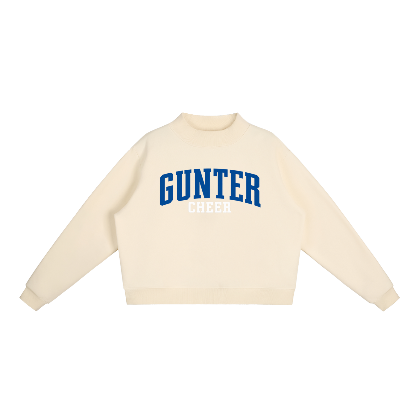 Basic 1 Gunter Essential Fleece Mock-Neck Crew Sweatshirt