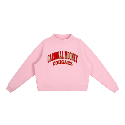 Basic 2 Cardinal Mooney Essential Fleece Mock-Neck Crew Sweatshirt