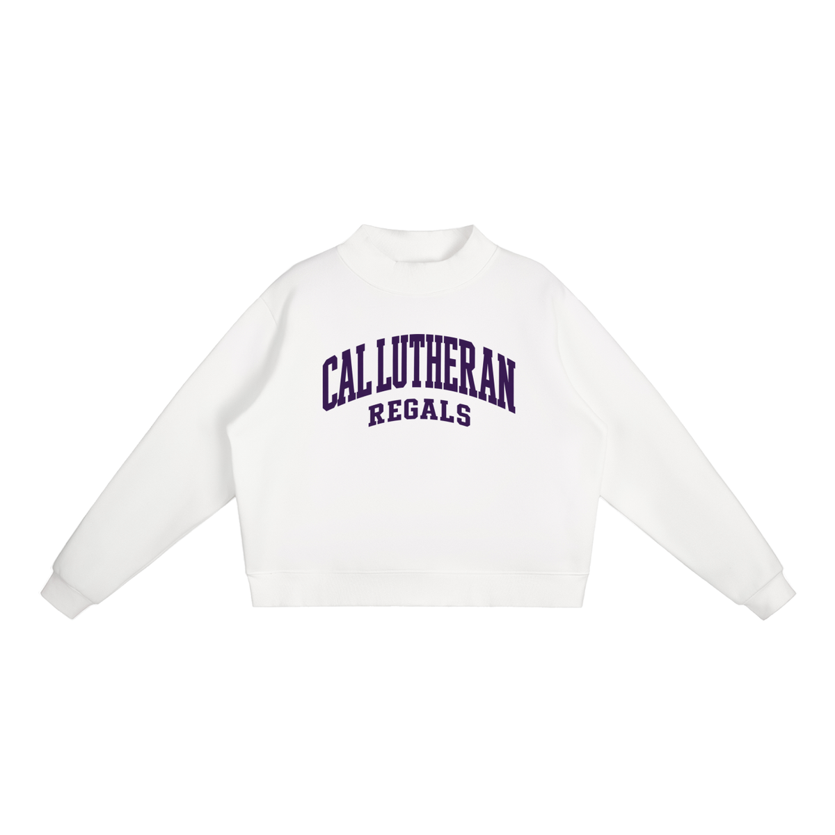 Essential Fleece Mock-Neck Crew Sweatshirt