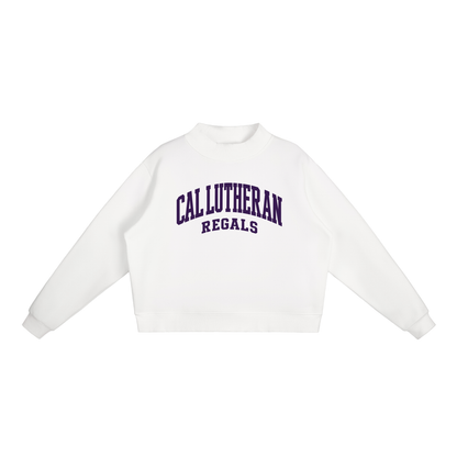 Essential Fleece Mock-Neck Crew Sweatshirt