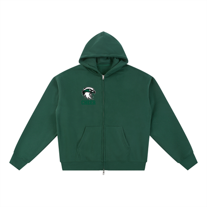 Simple Seahawks Essential Fleece Zip-Through Hoodie