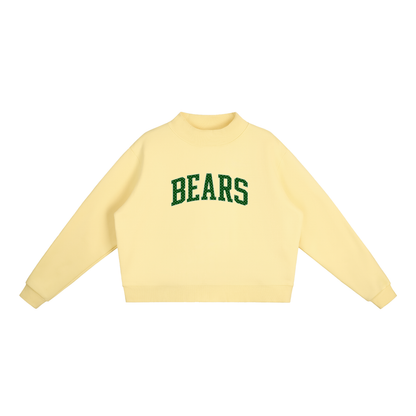 Essential Fleece Mock-Neck Crew Sweatshirt