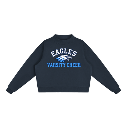 Essential Fleece Mock-Neck Crew Printed Sweatshirt