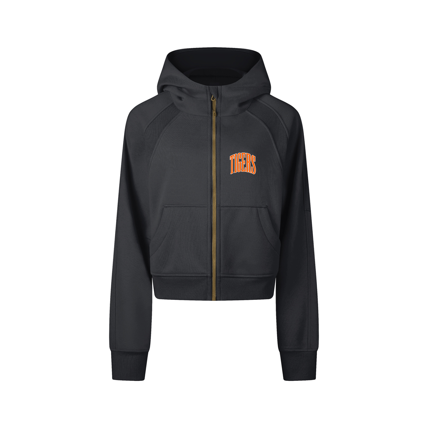 Cropped Zip-Through Hoodie
