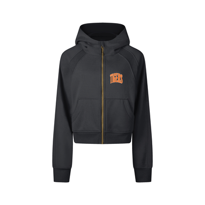 Cropped Zip-Through Hoodie