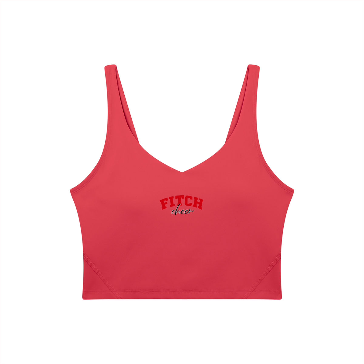 Cursive Fitch Women's V-Neck Yoga Sports Bra