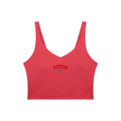 Cursive Fitch Women's V-Neck Yoga Sports Bra