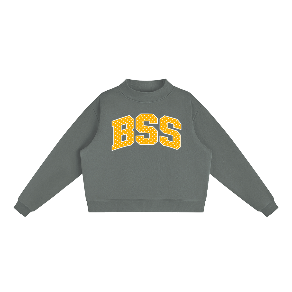 Essential Fleece Mock-Neck Crew Sweatshirt