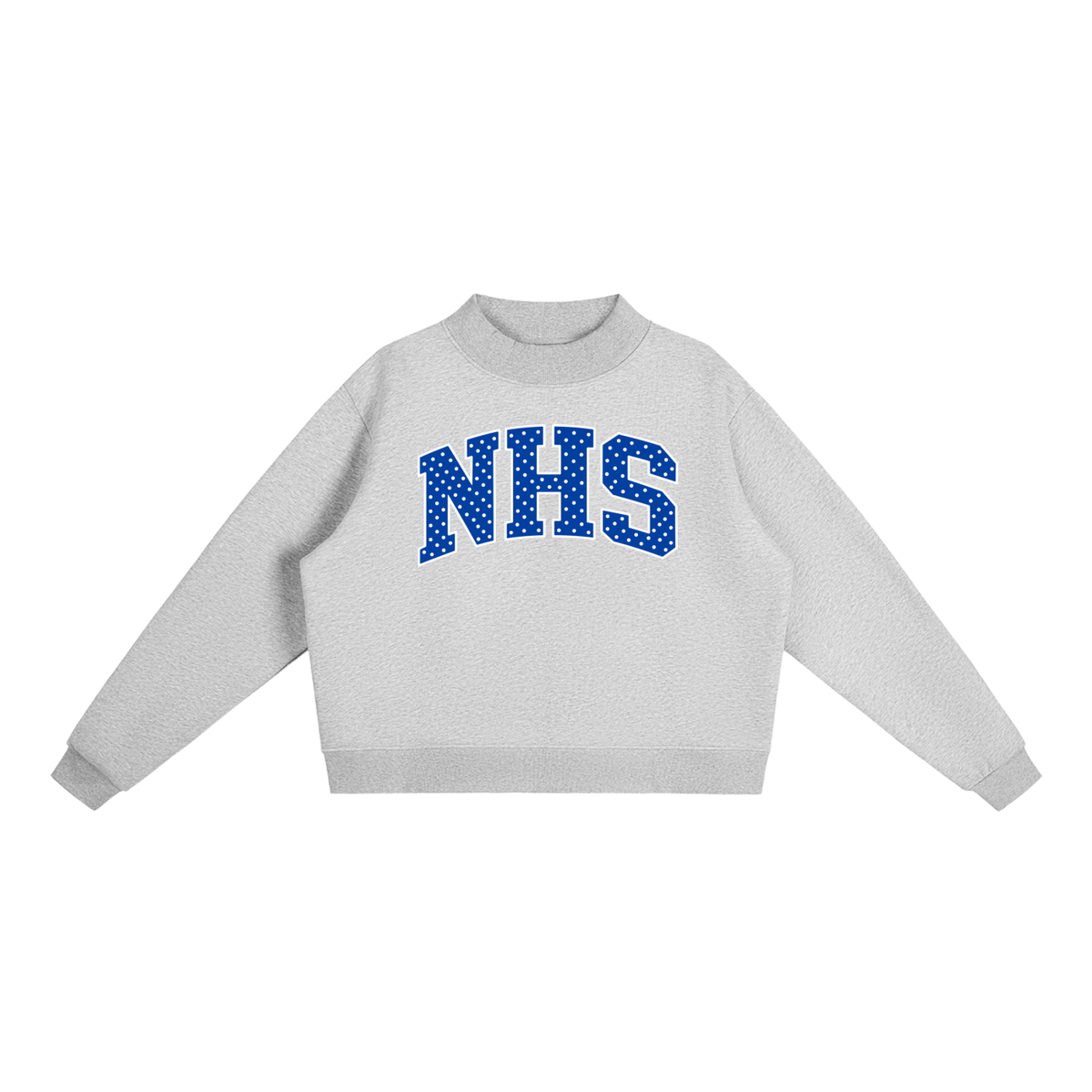 Essential Fleece Mock-Neck Crew Sweatshirt