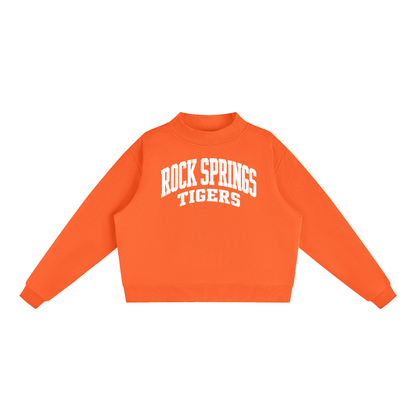 Essential Fleece Mock-Neck Crew Sweatshirt
