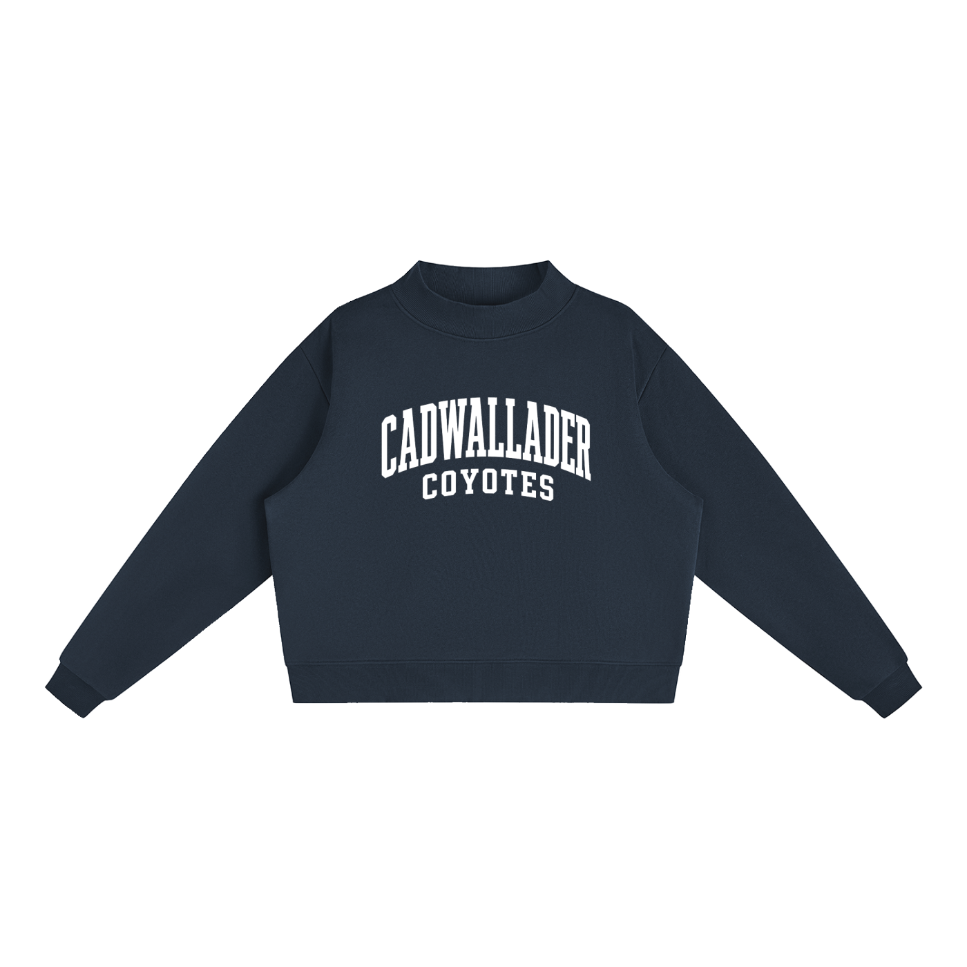 Essential Fleece Mock-Neck Crew Sweatshirt