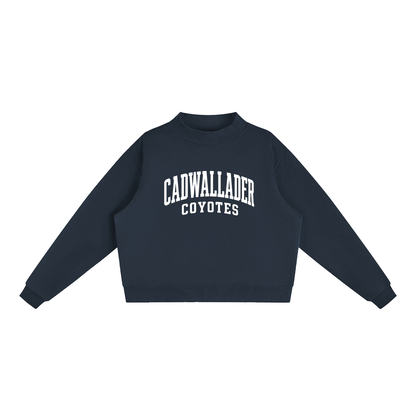 Essential Fleece Mock-Neck Crew Sweatshirt