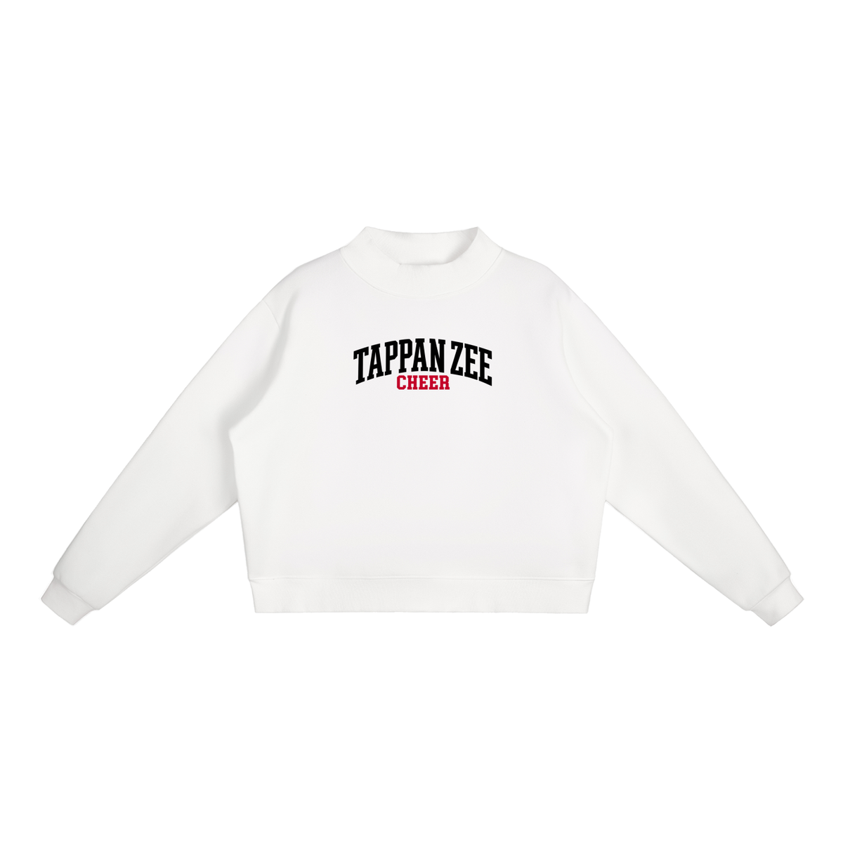 Basic 1 Tappan Zee Essential Fleece Mock-Neck Crew Sweatshirt (printed)
