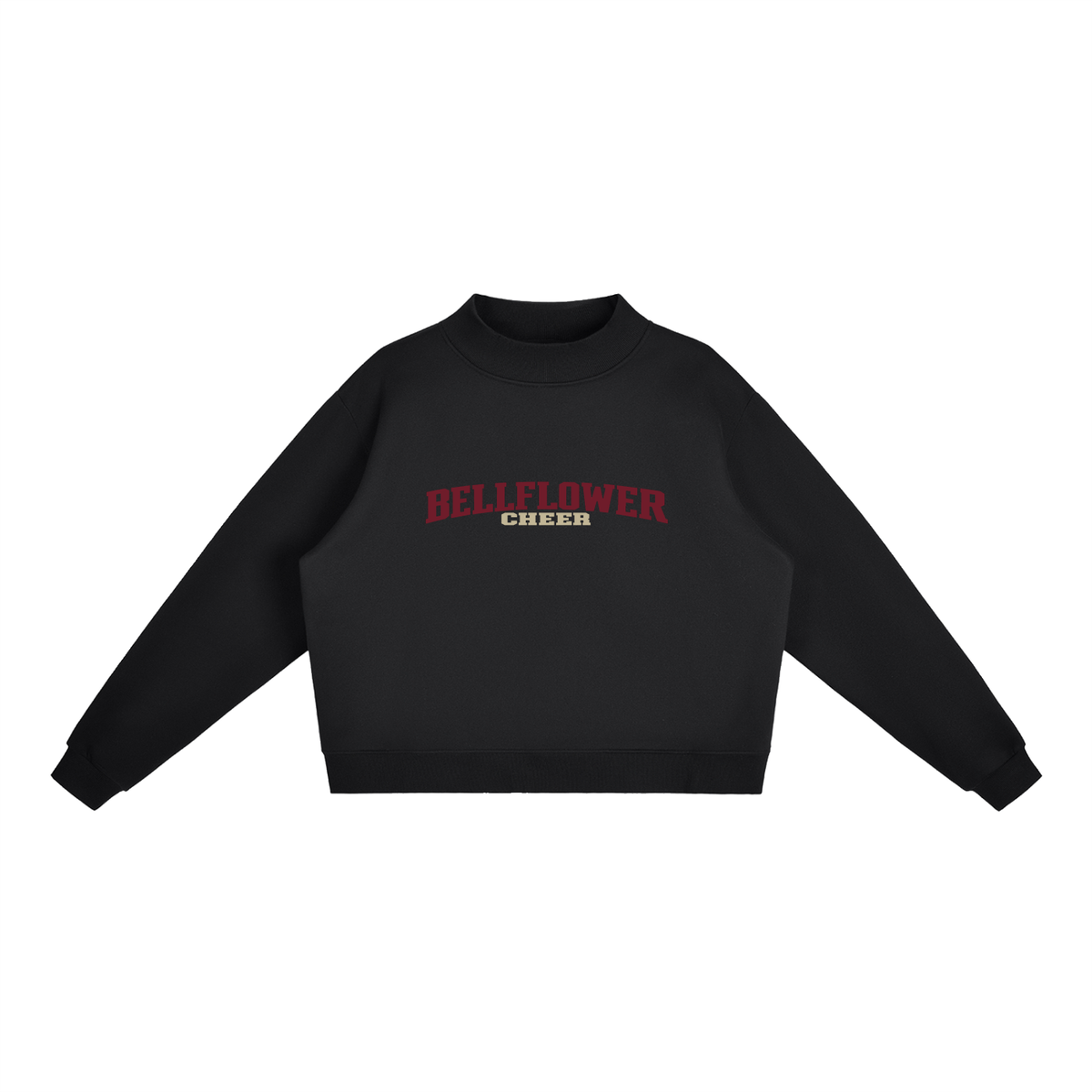 Basic 1 Bellflower Essential Fleece Mock-Neck Crew Sweatshirt