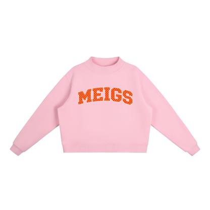 Polka Dot MEIGS Essential Fleece Mock-Neck Crew Sweatshirt