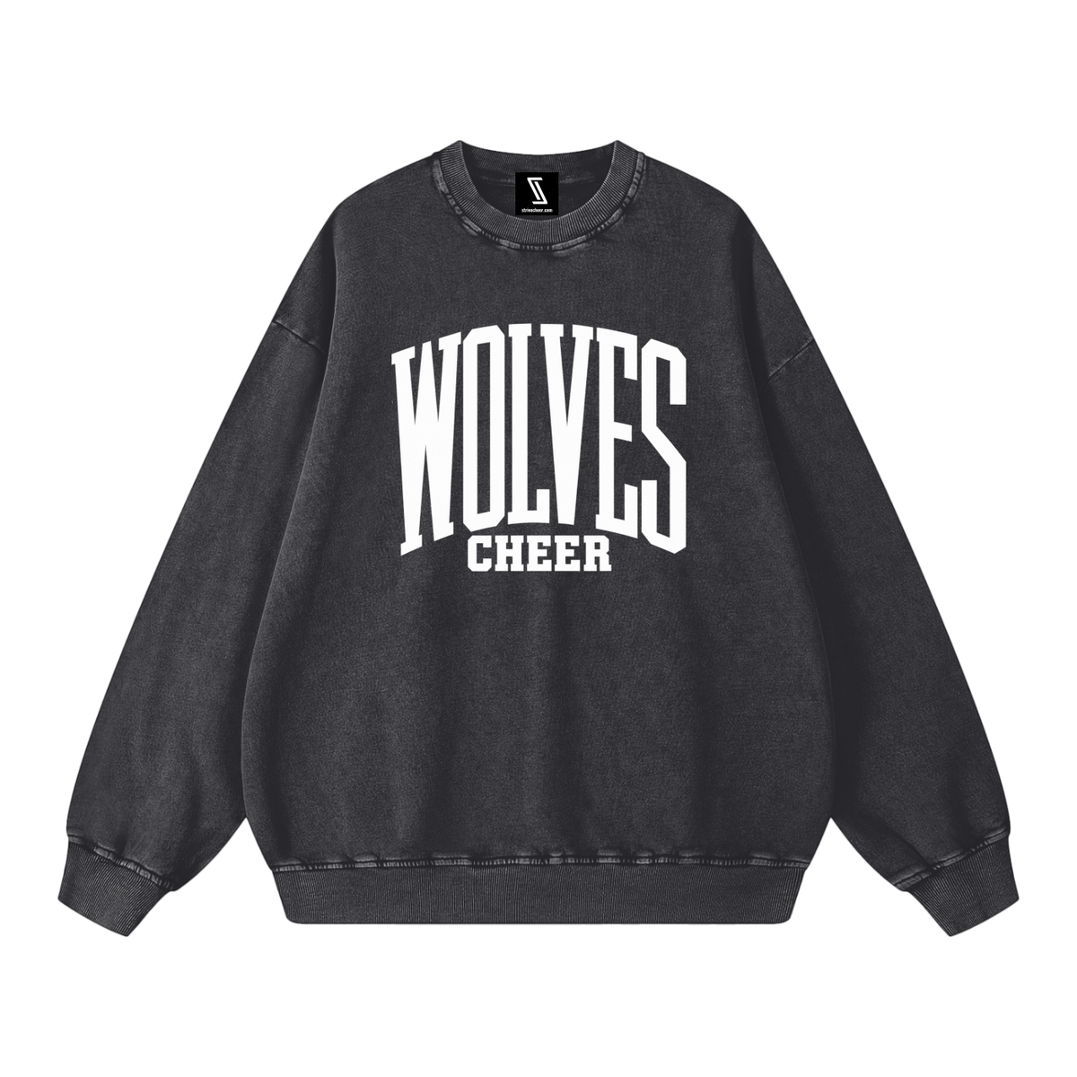 Basic 3 Green River Snow Washed Oversized Sweatshirt