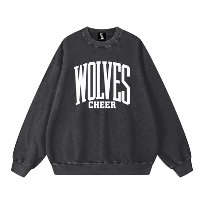 Basic 3 Green River Snow Washed Oversized Sweatshirt