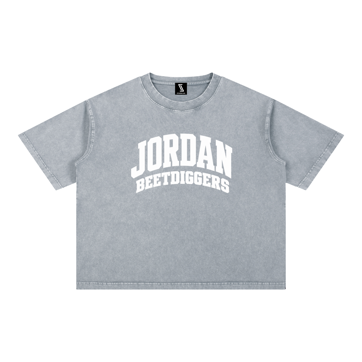 Basic 2 White Jordan Mineral Wash Boxy Cotton T-Shirt