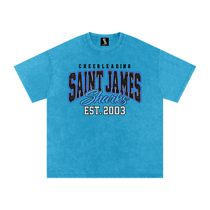 Vintage Saint James Snow Washed Oversized Cotton T-Shirt