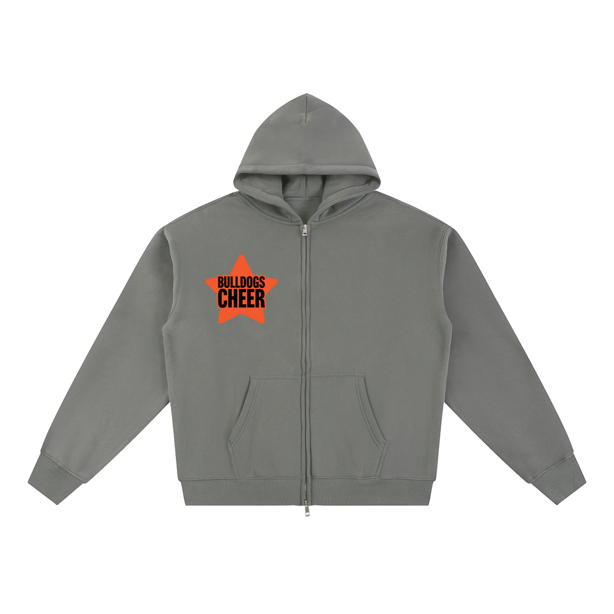 Star Green Bulldogs Essential Fleece Zip-Through Hoodie
